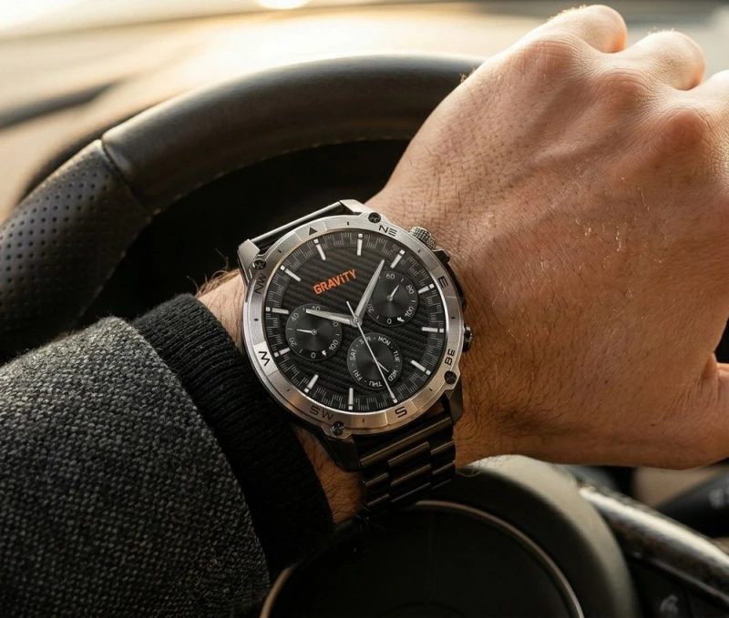 Smartwatch Gravity Czarny Pasek + Bransoleta GT46-4