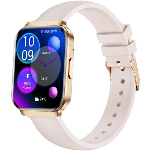 Smartwatch Gravity Różowe Złoto Pasek + Bransoleta GT44-2