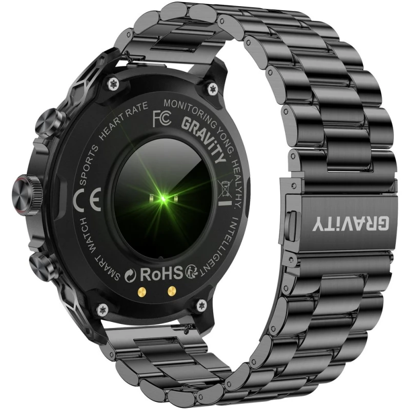 Smartwatch Gravity Czarny Pasek + Bransoleta GT41-1
