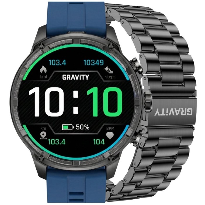 Smartwatch Gravity Czarny Pasek + Bransoleta GT41-2