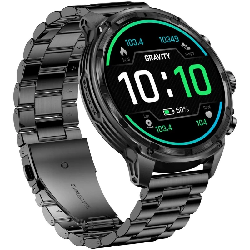 Smartwatch Gravity Czarny Pasek + Bransoleta GT41-2