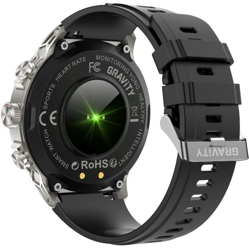 Smartwatch Gravity Srebrny Pasek + Bransoleta GT41-3