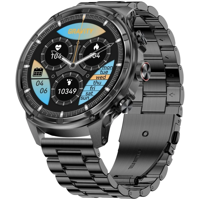 Smartwatch Gravity Czarny Pasek + Bransoleta GT41-4