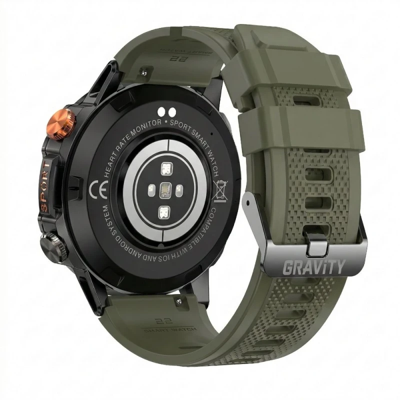 Smartwatch Gravity Czarny 2 Paski GT20-7