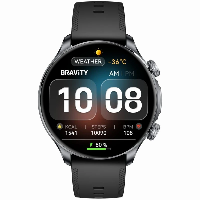 Smartwatch Gravity Czarny 2 Paski GT35-1