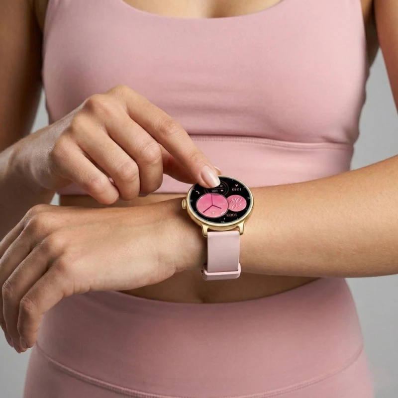 Smartwatch Gravity Złoty Pasek + Bransoleta GT33-1
