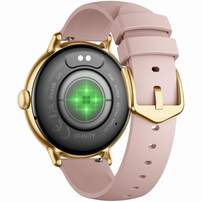 Smartwatch Gravity Złoty Pasek + Bransoleta GT33-1