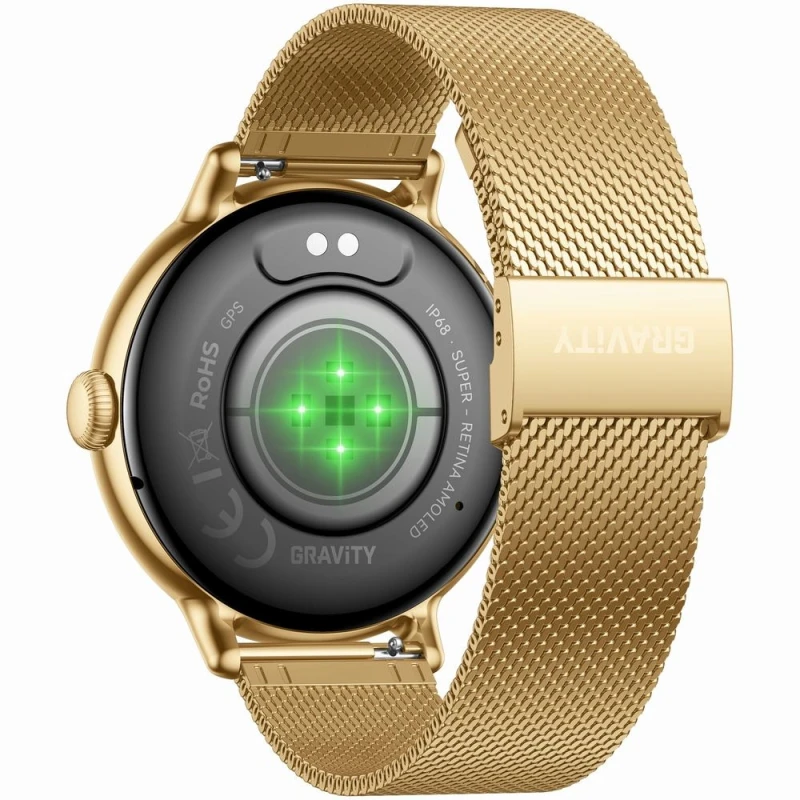 Smartwatch Gravity Złoty Bransoleta + Pasek GT33-2