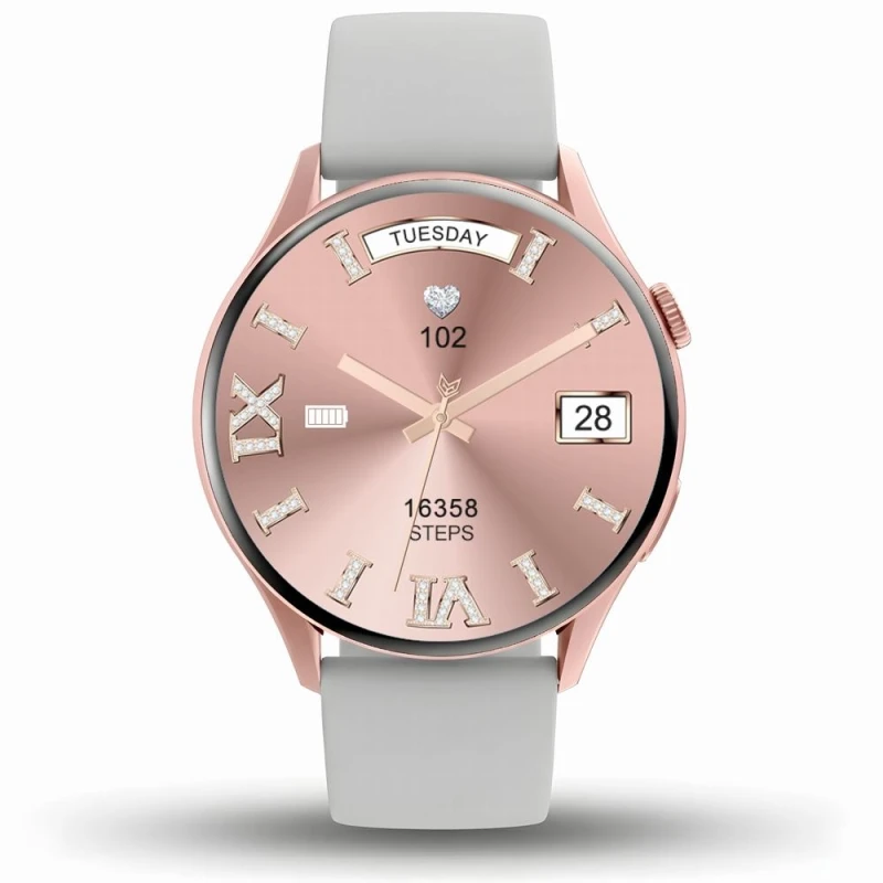 Smartwatch Gravity Różowe Złoto Pasek + Bransoleta GT11-8