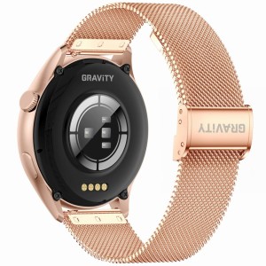 Smartwatch Gravity Różowe Złoto Pasek + Bransoleta GT11-6