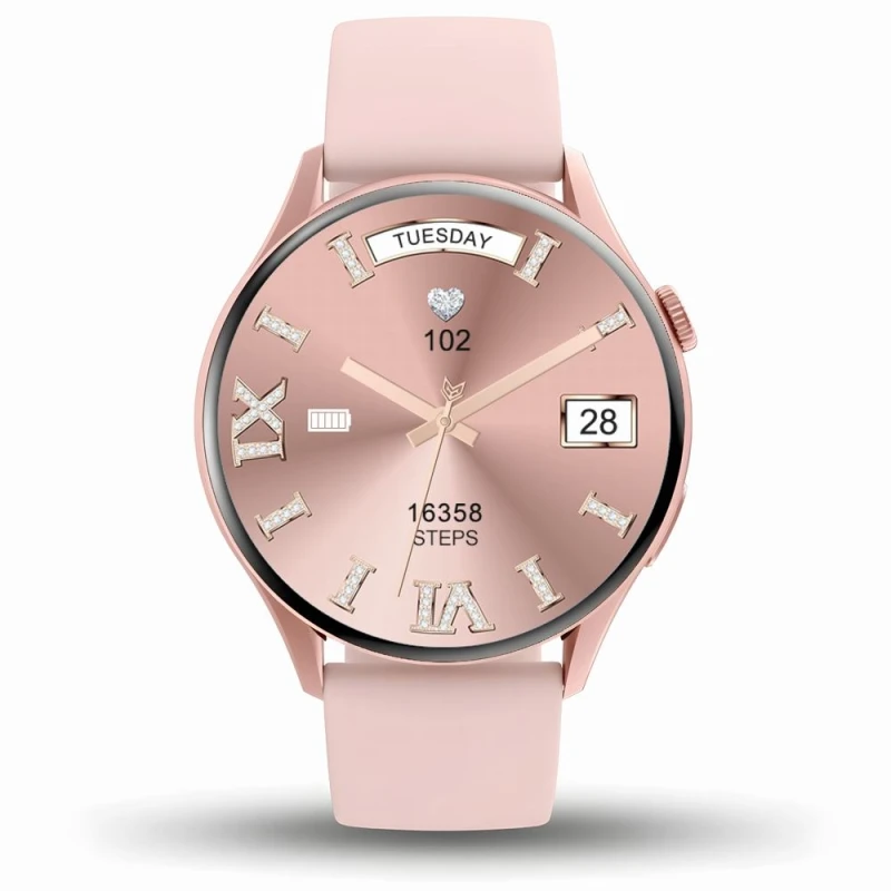 Smartwatch Gravity Różowe Złoto Pasek + Bransoleta GT11-5