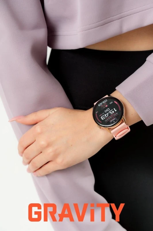 Smartwatch Gravity Różowe Złoto Pasek + Bransoleta GT11-5