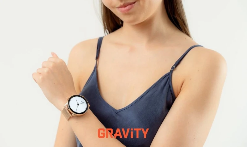 Smartwatch Gravity Różowe Złoto Pasek + Bransoleta GT11-5