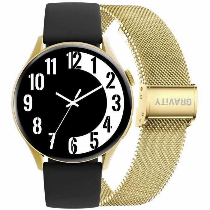 Smartwatch Gravity Złoty Pasek + Bransoleta GT11-1