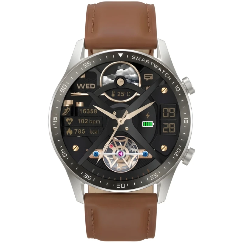 Smartwatch Gravity Srebrny 2 Paski GT10-8