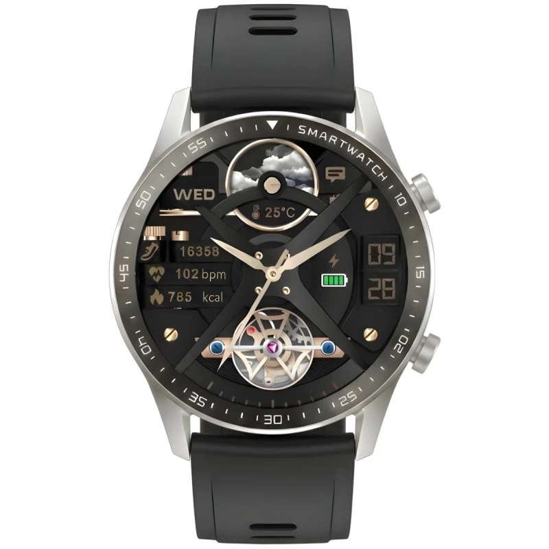 Smartwatch Gravity Srebrny 2 Paski GT10-7
