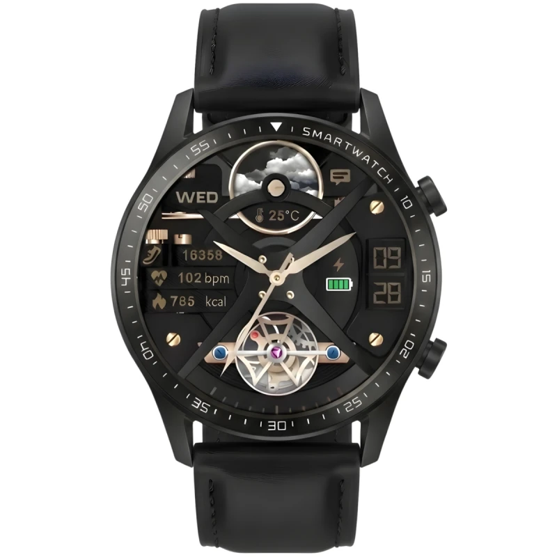 Smartwatch Gravity Czarny 2 Paski GT10-5