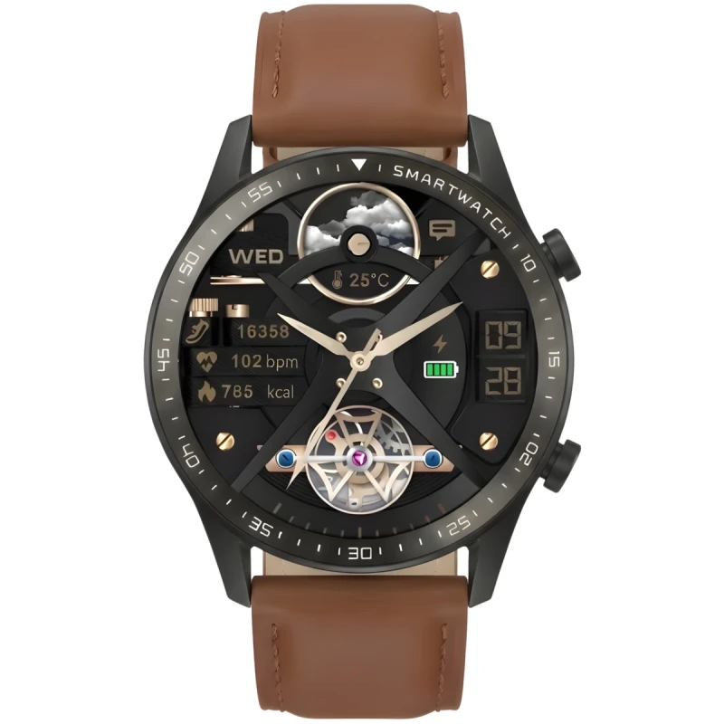 Smartwatch Gravity Czarny 2 Paski GT10-4