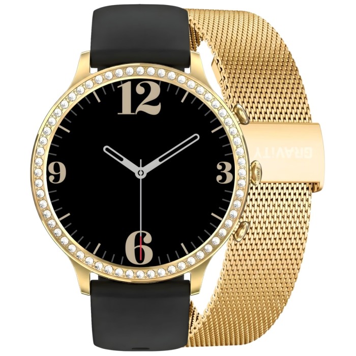 Smartwatch Gravity Złoty Pasek i Bransoleta GT5-1