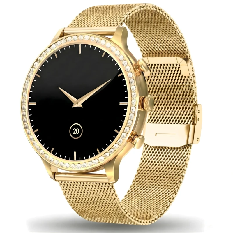 Smartwatch Gravity Złoty Pasek i Bransoleta GT5-2