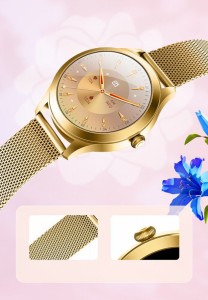 Smartwatch Gravity Biało Złoty 2 Paski GT25-2 PRO