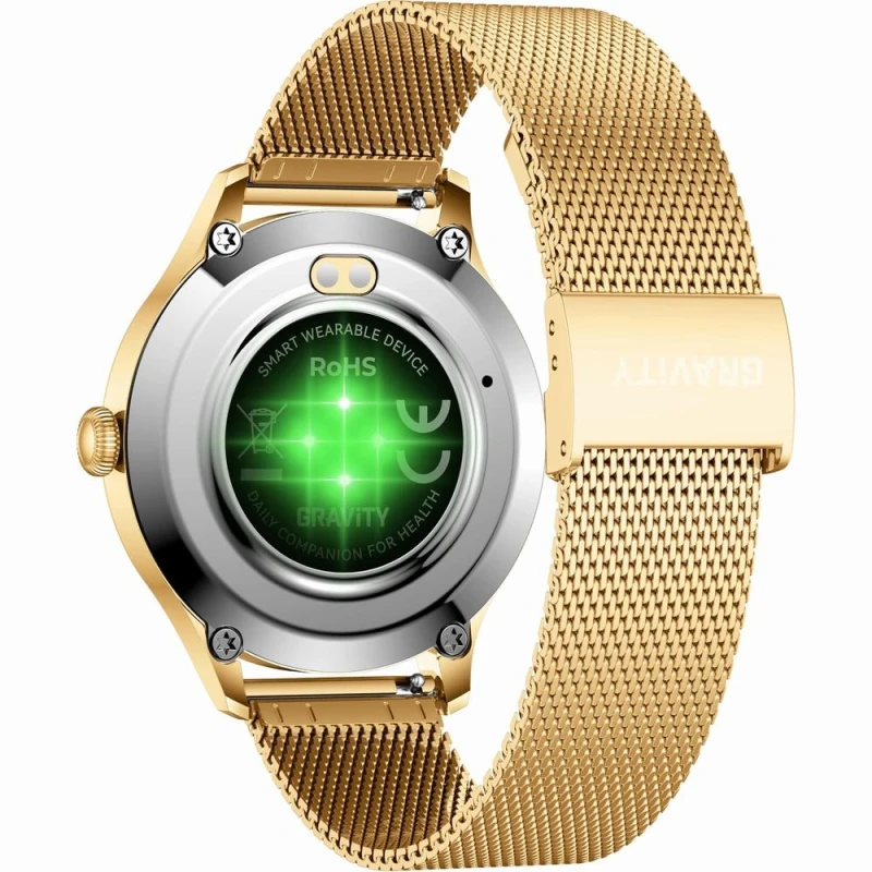 Smartwatch Gravity Biało Złoty 2 Paski GT25-2 PRO