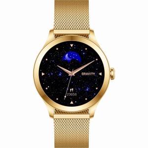 Smartwatch Gravity Biało Złoty 2 Paski GT25-2 PRO
