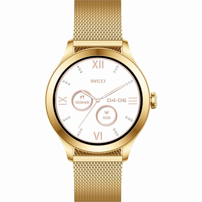 Smartwatch Gravity Biało Złoty 2 Paski GT25-2 PRO