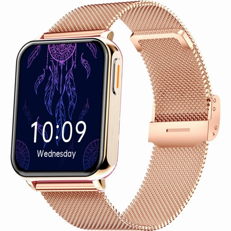 Smartwatch Gravity Różowe Złoto Różowy 2 Paski GT17-1