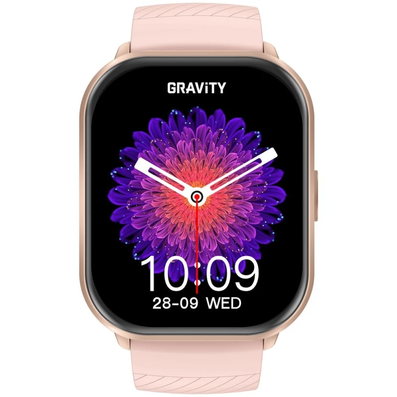 Smartwatch Gravity Różowy Pasek + Bransoleta GT43-1