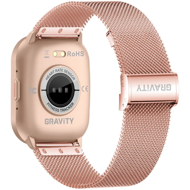 Smartwatch Gravity Różowy Pasek + Bransoleta GT43-1