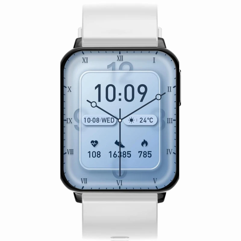Smartwatch Gravity Biało Czarny 2 Paski GT17-8