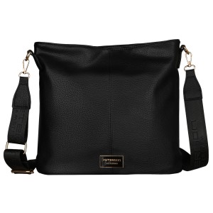 Czarna torebka damska Peterson crossbody z regulowanym paskiem