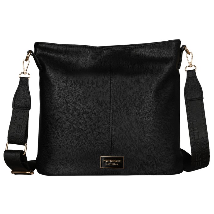 Czarna torebka damska Peterson crossbody z regulowanym paskiem