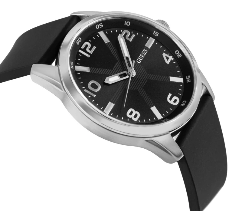 Guess Monte GW0805G1 – Czarna Tarcza i Srebrna Koperta
