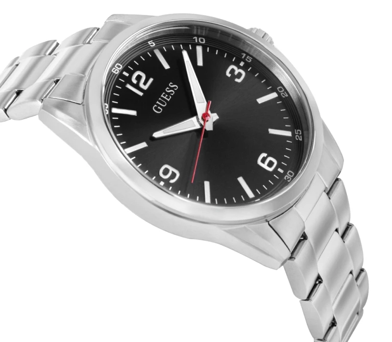 Guess Easton GW0965G1 – Czarna Tarcza i Srebrna Koperta