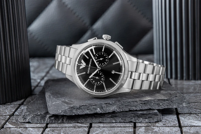 Emporio Armani AR11691 – Chronograf i Fluorescencyjne Wskazówki