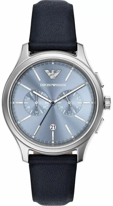 Zegarek Męski Emporio Armani Dario Chronograph AR11747 błękitna tarcza granatowy pasek