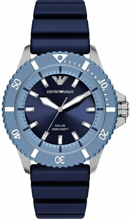 Zegarek Męski Emporio Armani World Explorer Solar AR11785 granatowa tarcza