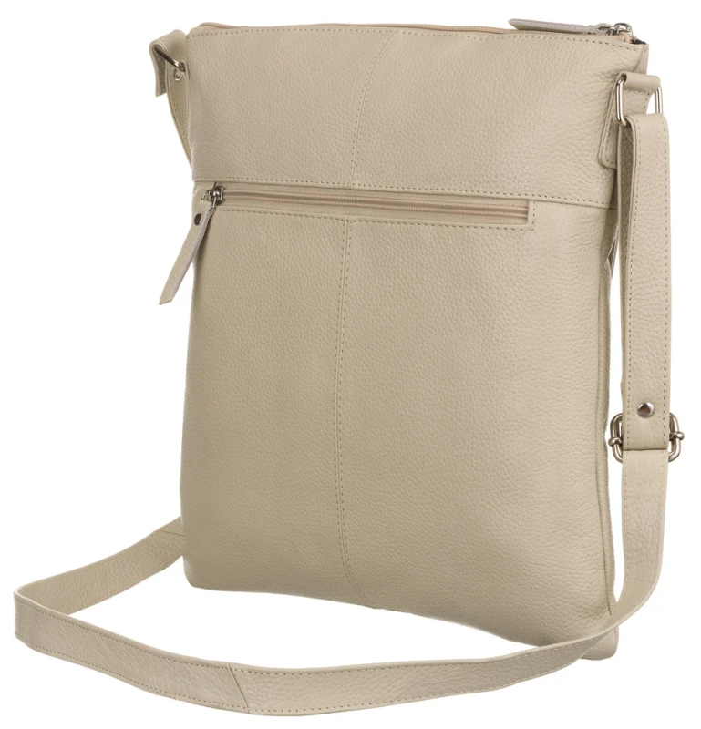 Beżowa Listonoszka Peterson Crossbody – Widok z Tyłu