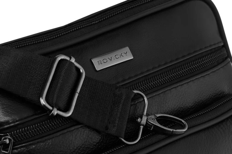 Listonoszka Crossbody Rovicky Czarna – Detale Skóry Naturalnej