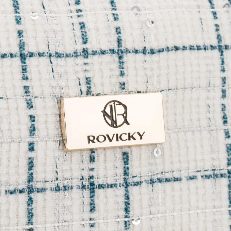 Niebieska kosmetyczka damska wykonana z materiału syntetycznego, jednokomorowa - Rovicky