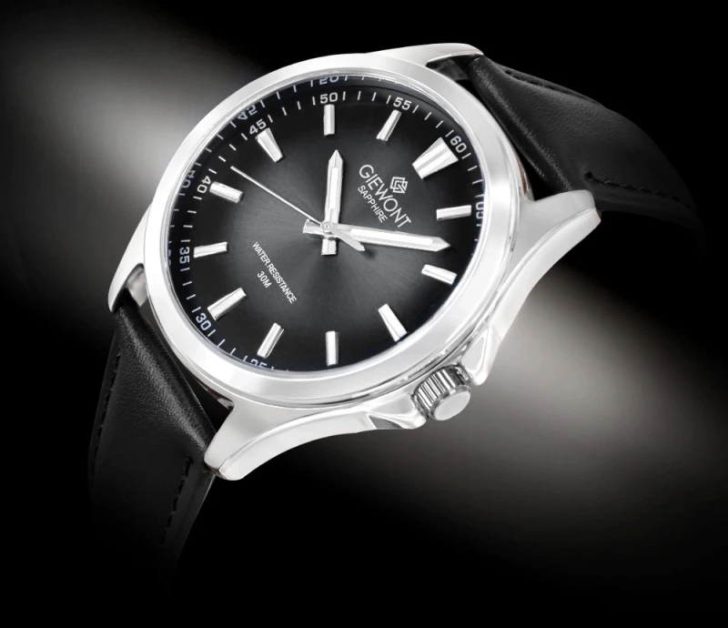 Zegarek Męski Giewont Elegance Sapphire Czarny GW5160-A2