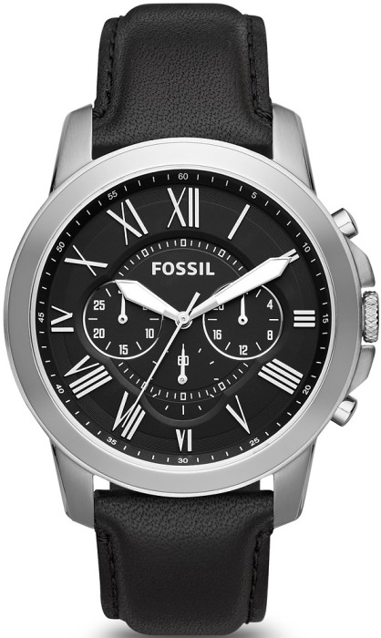 Zegarek męski FOSSIL Grant Leather FS4812 z czarną tarczą