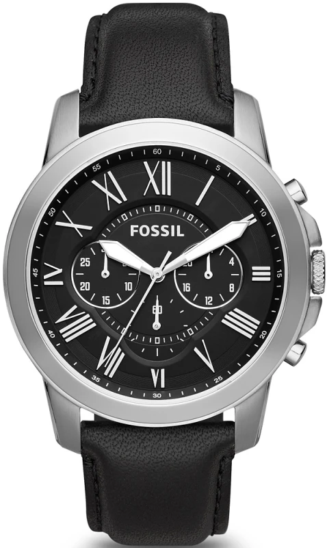 Zegarek męski FOSSIL Grant Leather FS4812 z czarną tarczą