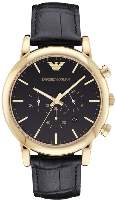 Zegarek męski Emporio Armani Luigi AR1917 ze złotą kopertą