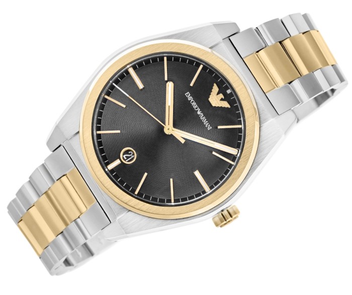 Emporio Armani Frederico AR11715 – czarna tarcza i złote indeksy