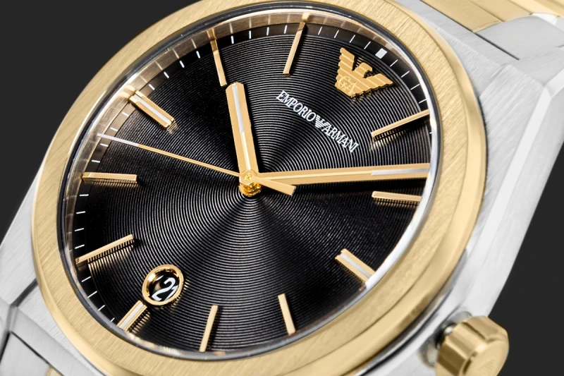 Emporio Armani AR11715 ze srebrno-złotą bransoletą stalową