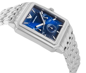 Srebrna stalowa bransoleta zegarka Emporio Armani Diego AR11750