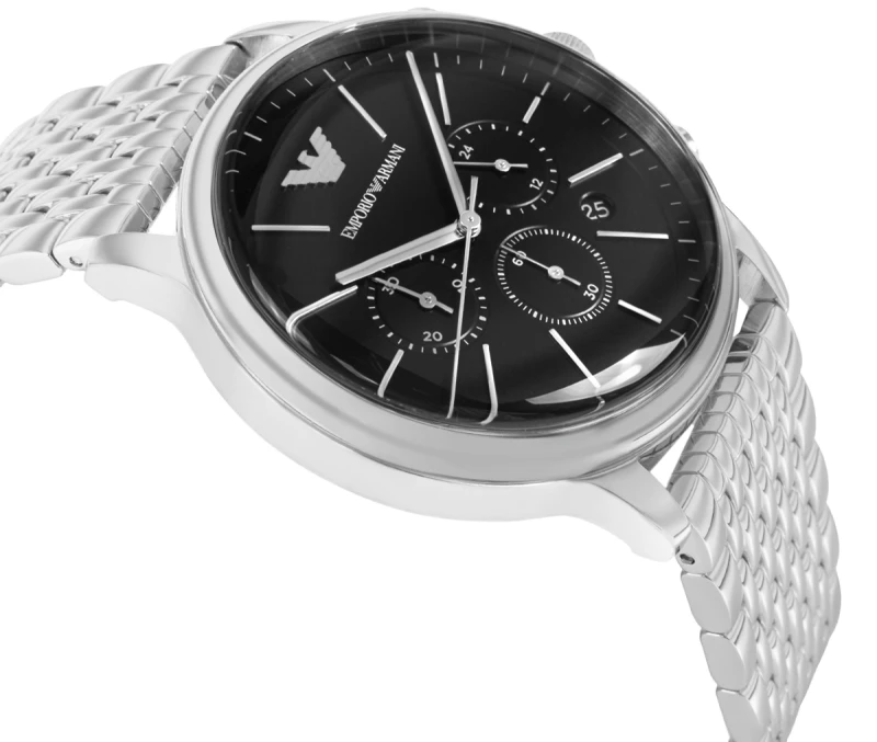 Srebrna stalowa bransoleta zegarka Emporio Armani AR11772